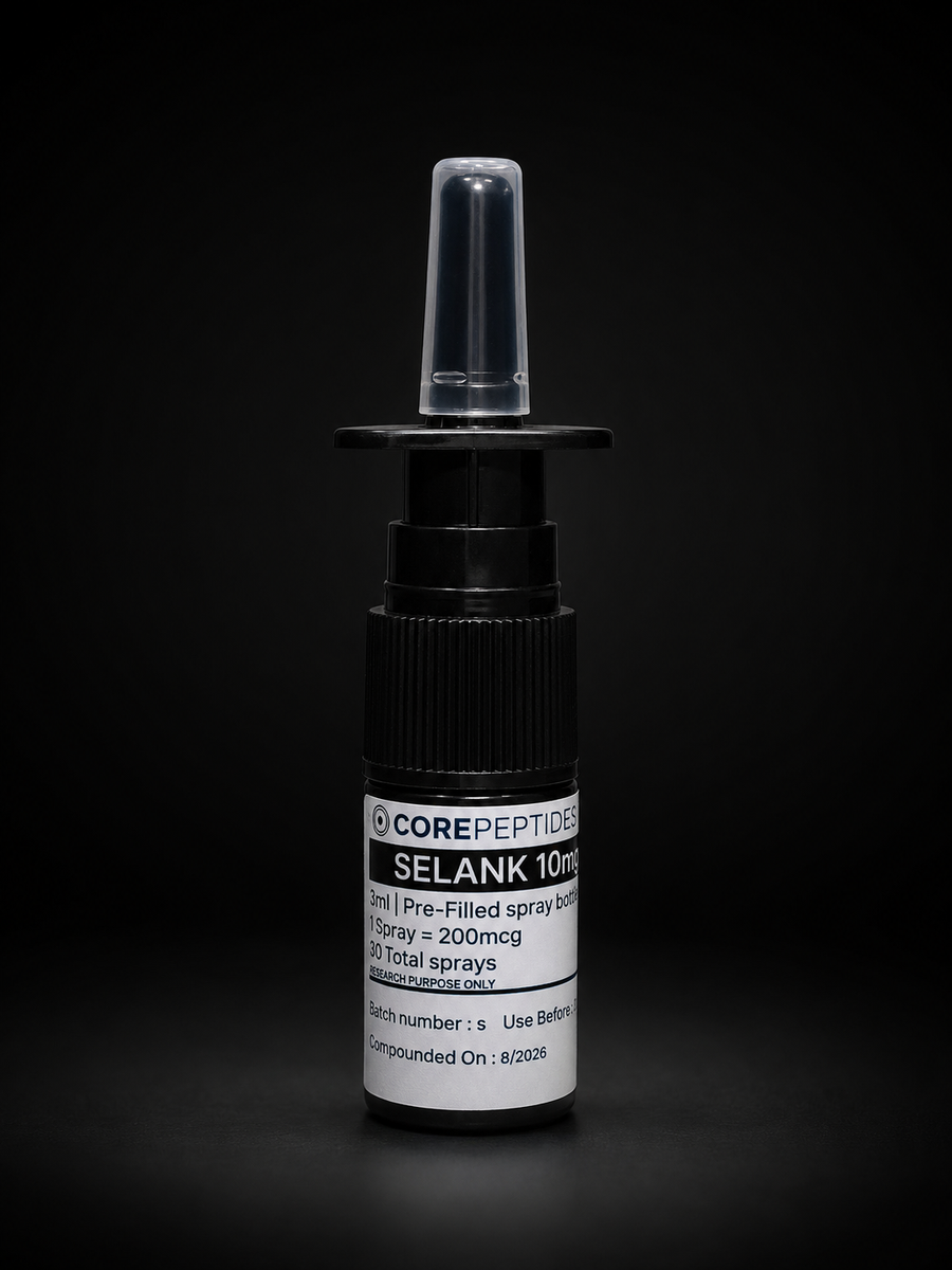 Core Peptides Selank 10mg nasal spray research product